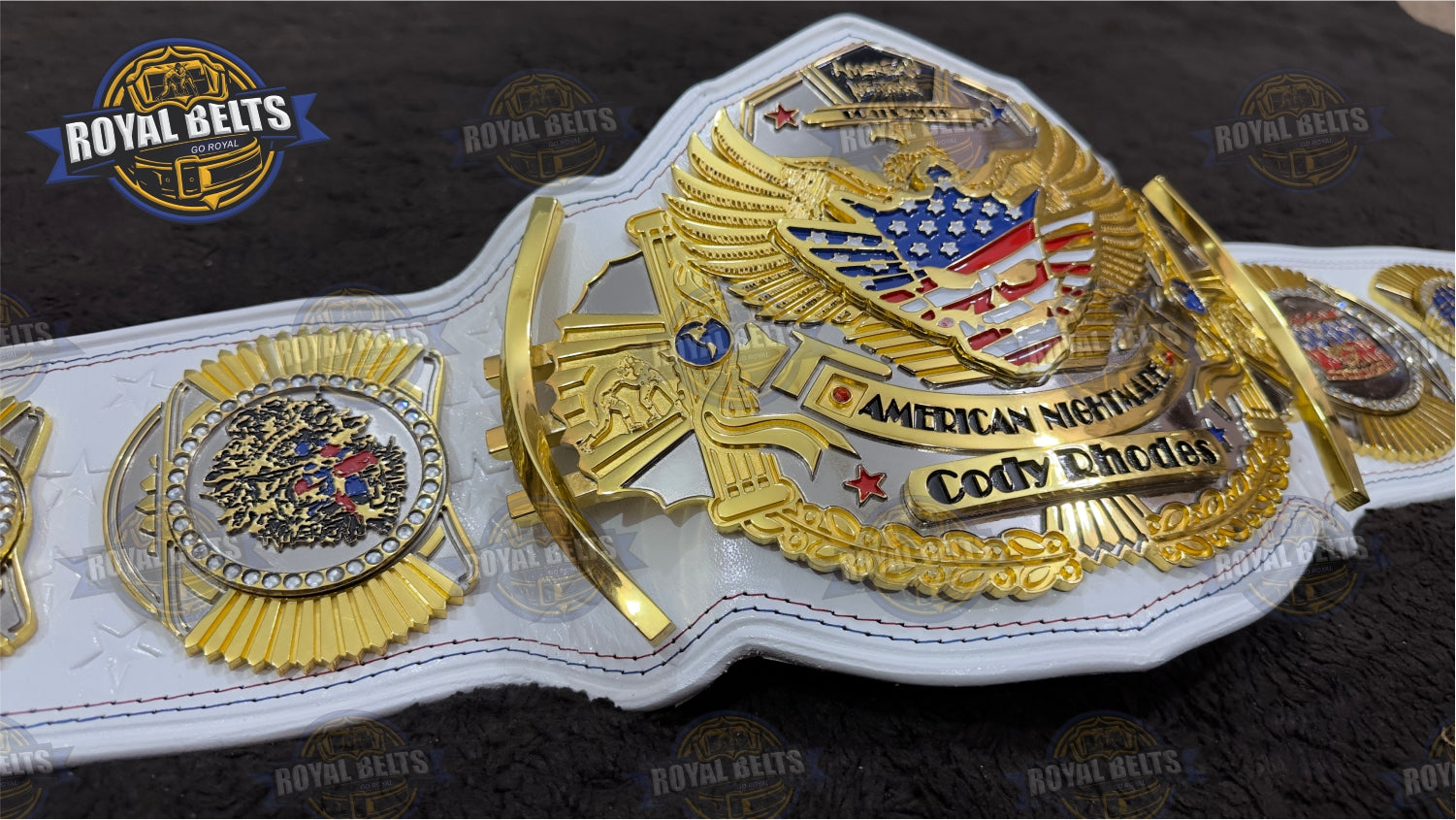 WWE Cody Rhodes belt American Nightmare stacked plate design