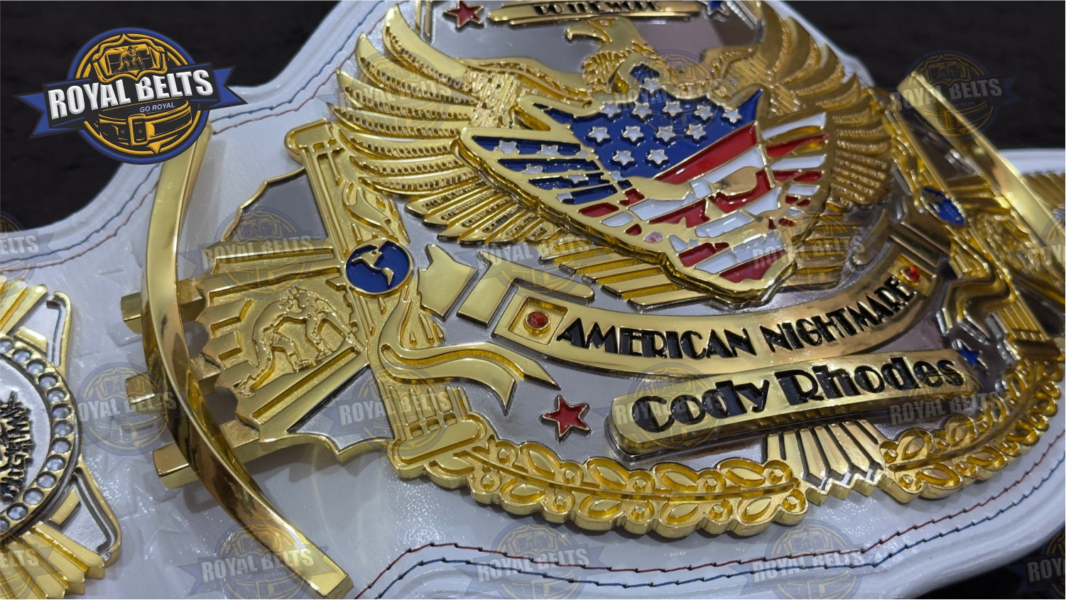 American Nightmare belt Cody Rhodes HD CNC stacked metal title belt