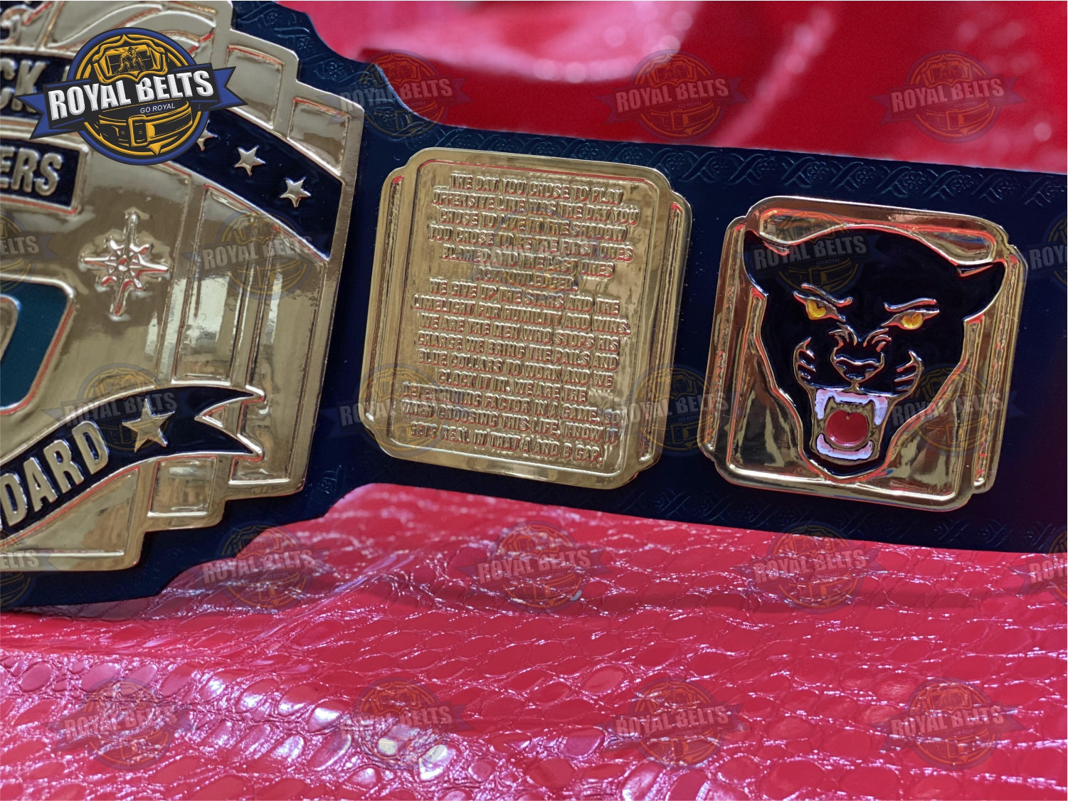 Comstock Park Panthers Title Belt premium zinc plated sports belt