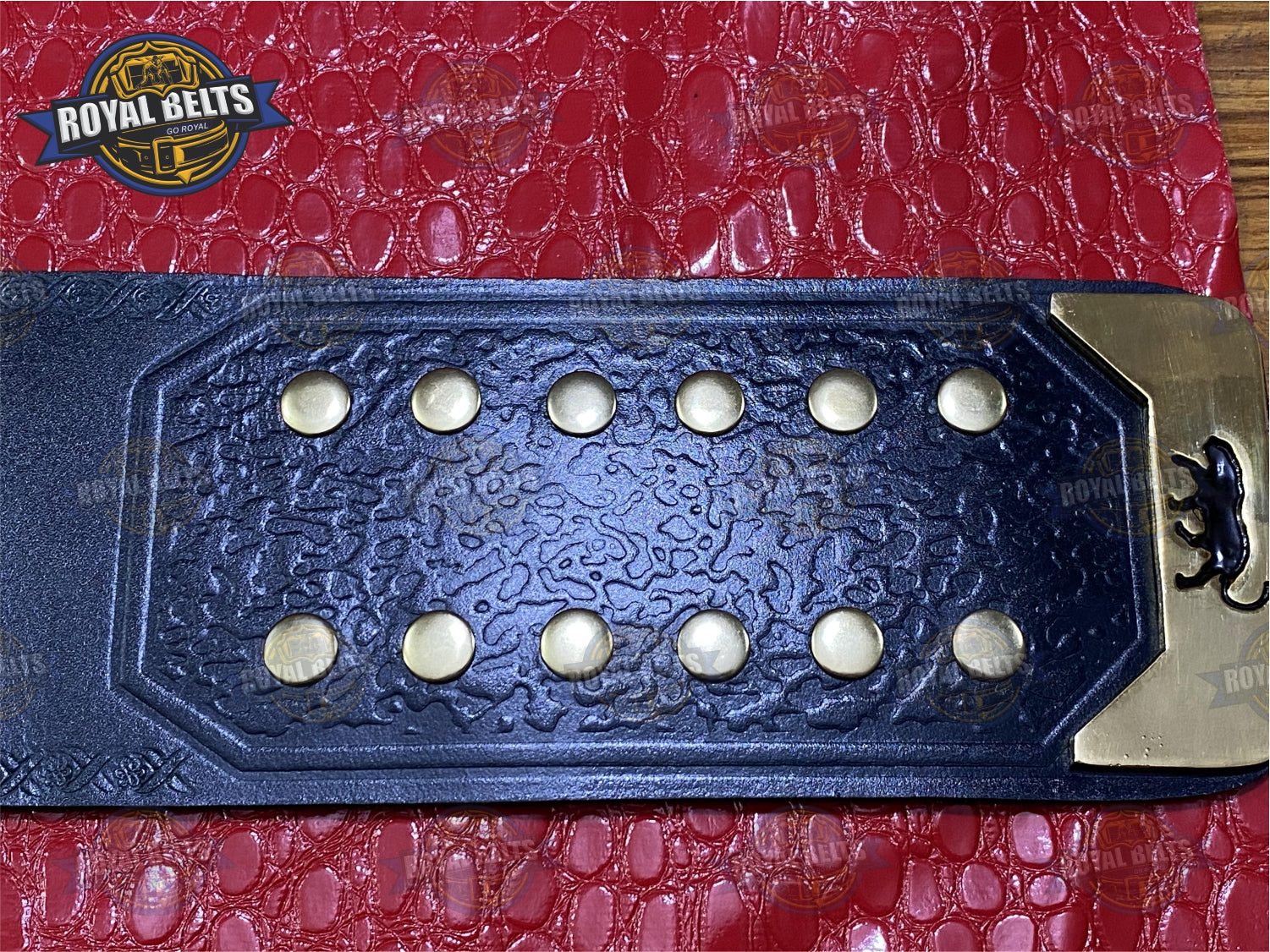 Comstock Park Panthers Title Belt metal stacked zinc plated replica