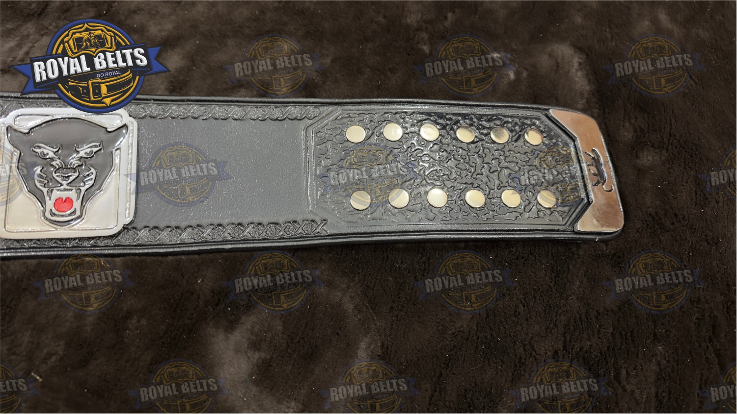 Comstock Park Panthers Title Belt adult size zinc plated replica 