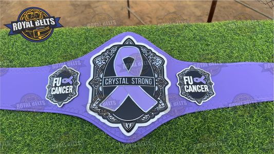 Crystal Strong Fu Cancer Customised Championship Title HD CNC Zinc Plated