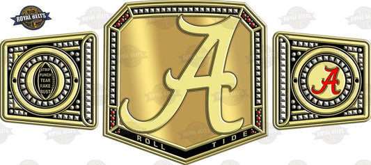 Custom Alabama Championship title Belt Crafted by Royal Belts 