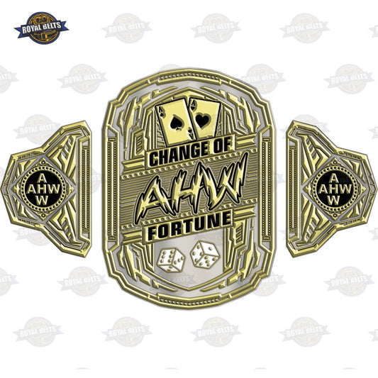 Luxury custom championship title belt crafted by Royal Belts