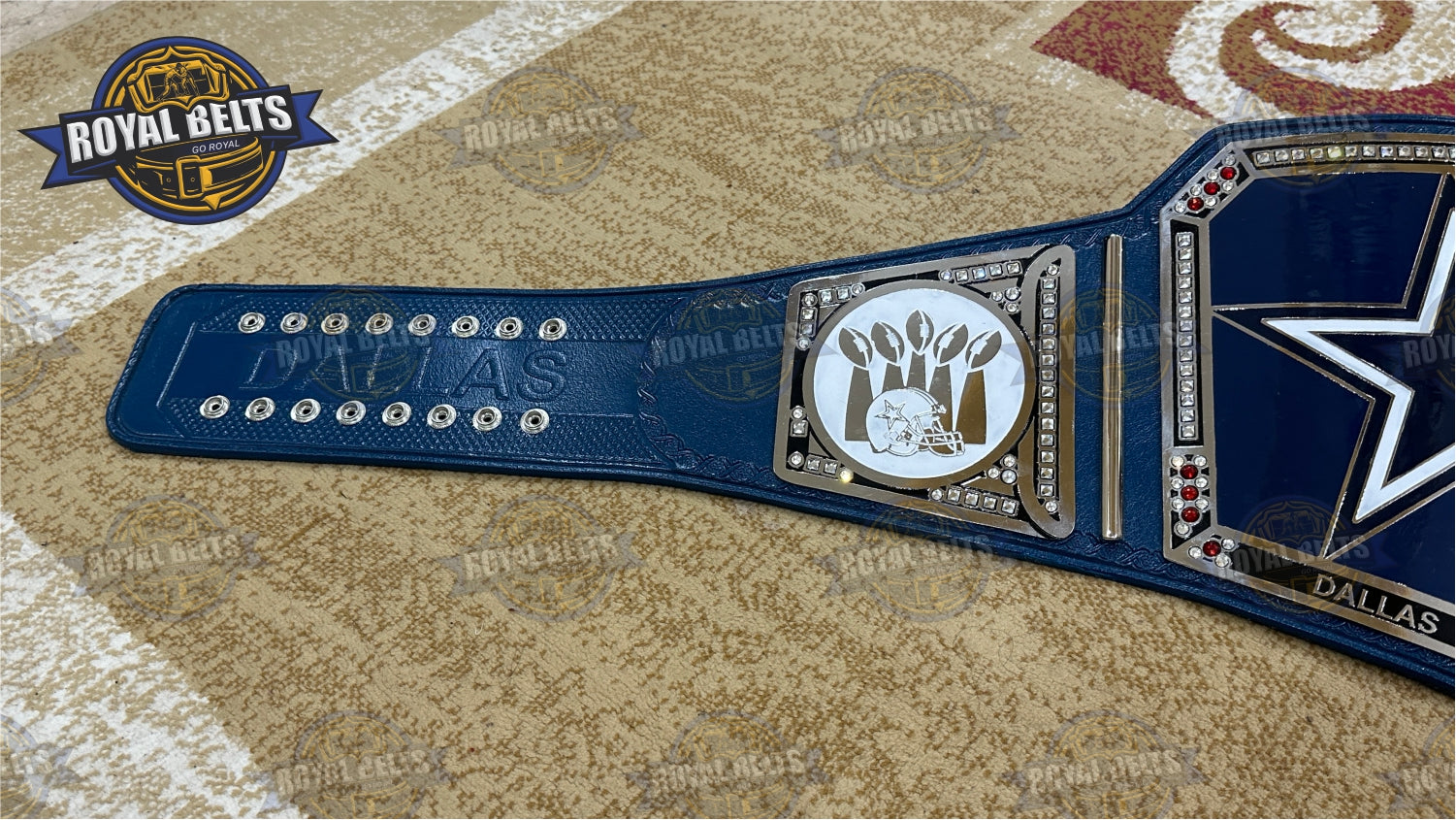 Dallas Cowboys Football NFL Title Belt premium football championship belt replica Crafted by Royal Belts