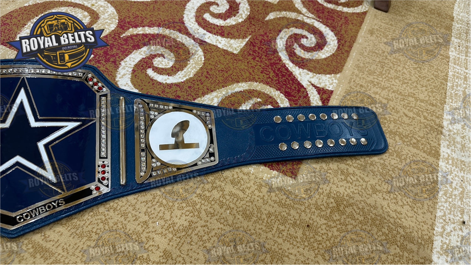 Dallas Cowboys Football NFL Title Belt heavyweight brass plated title belt