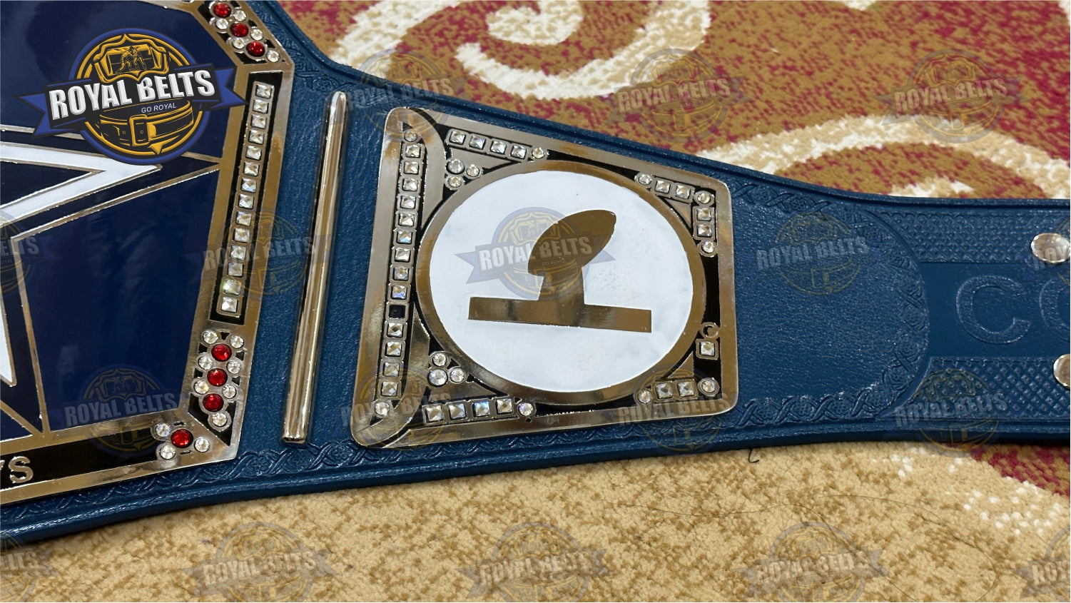 Dallas Cowboys Football NFL Title Belt stacked plate brass plated championship belt