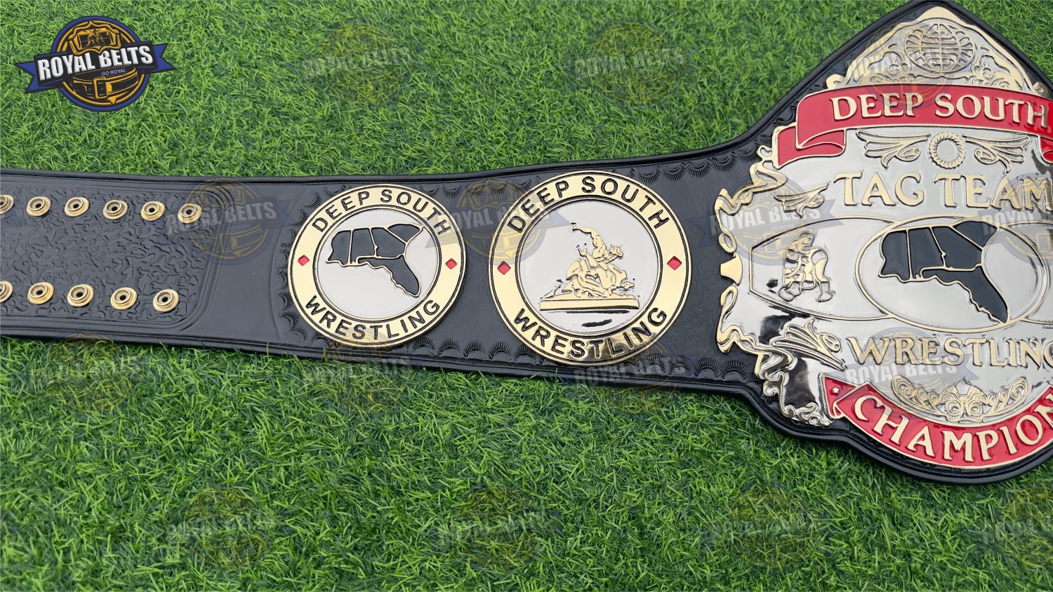 Deep South Tag Team Wrestling Championship Title Belt HD CNC
