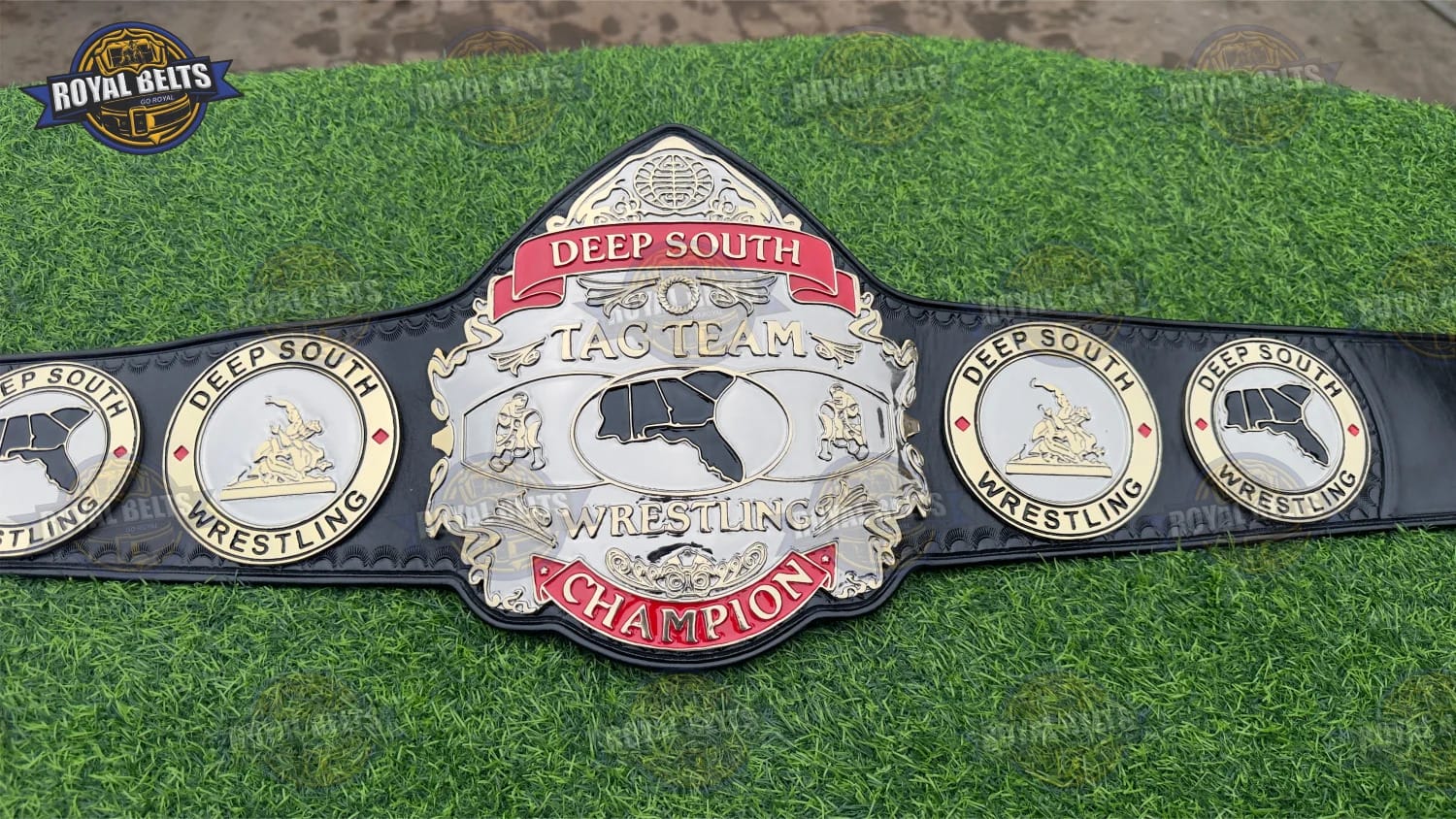 Deep South Tag Team Wrestling Championship Title Belt HD CNC