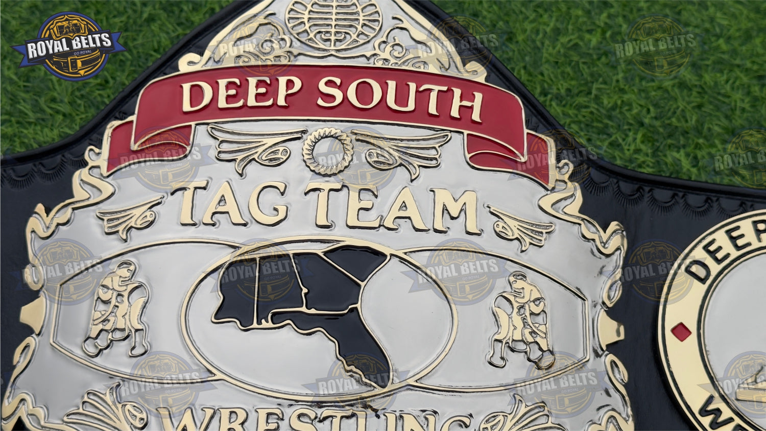 Deep South Tag Team Wrestling Championship Title Belt HD CNC