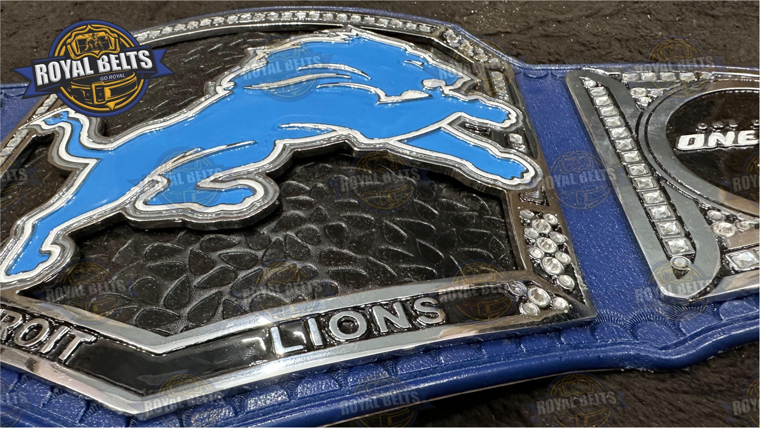 Detroit Football Belt premium football championship replica zinc plated