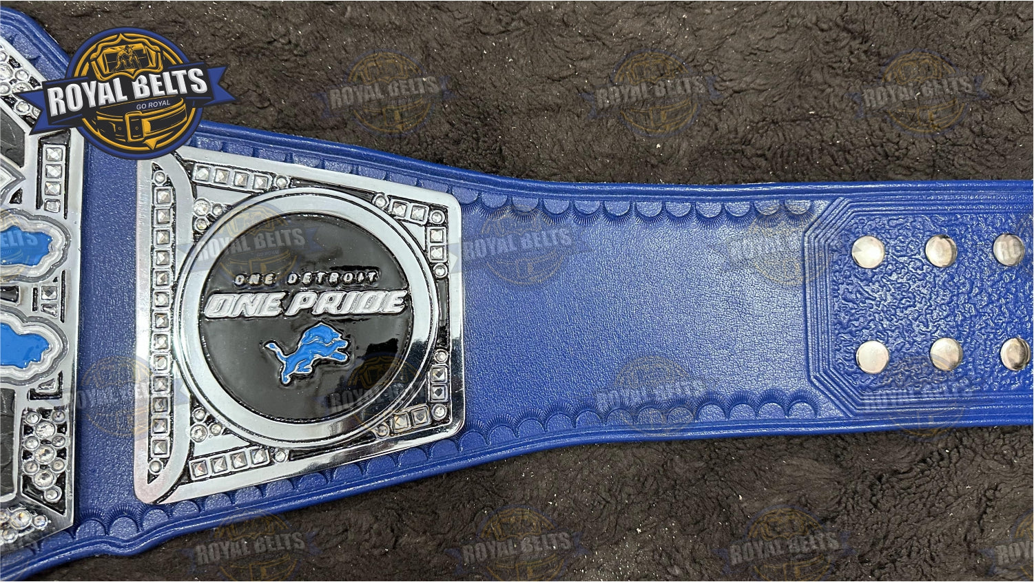 Detroit Lions Football Title Belt sports belt zinc plated design