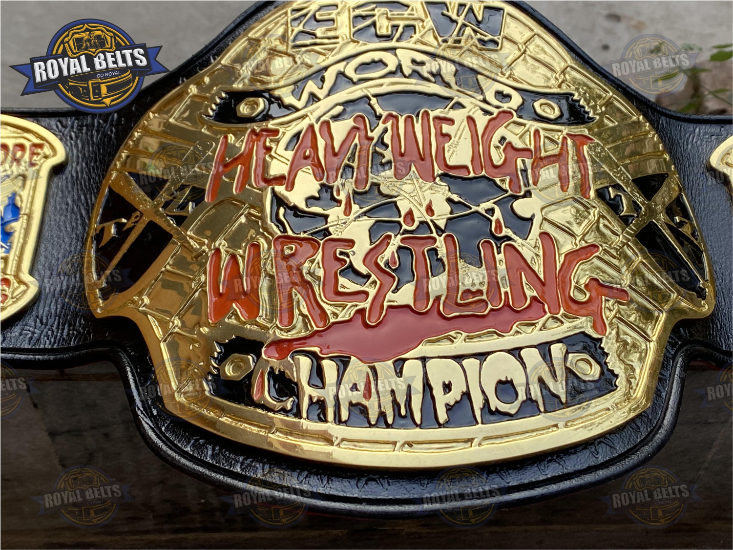 ECW TAZ Wrestling Title Belt zinc plated collectible replica adult size Crafted by Royal Belts