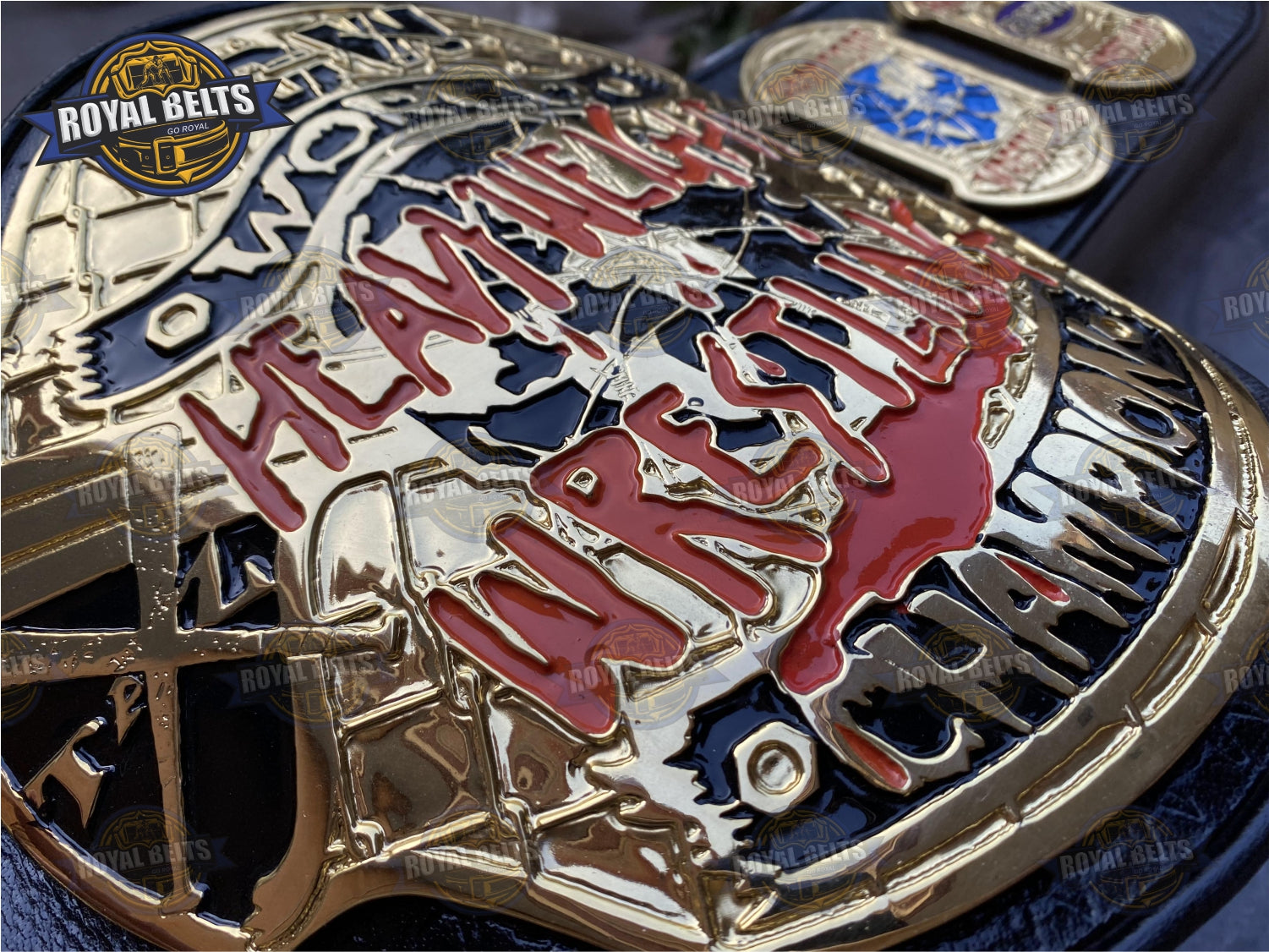 Zinc plated ECW TAZ championship wrestling belt full size replica collectible