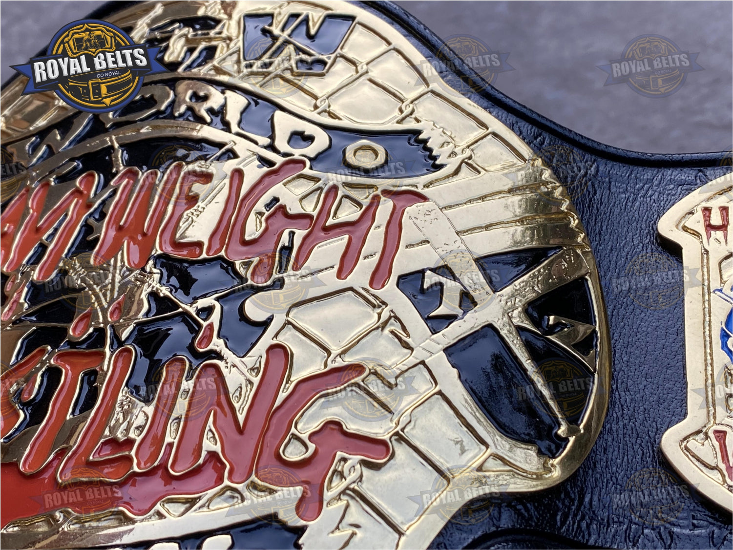 ECW TAZ Wrestling Belt replica zinc plated heavyweight championship title