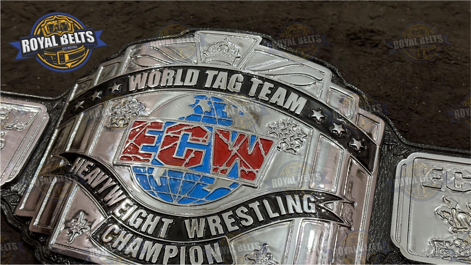 ECW World Tag Team Wrestling Championship Title Zinc Plated