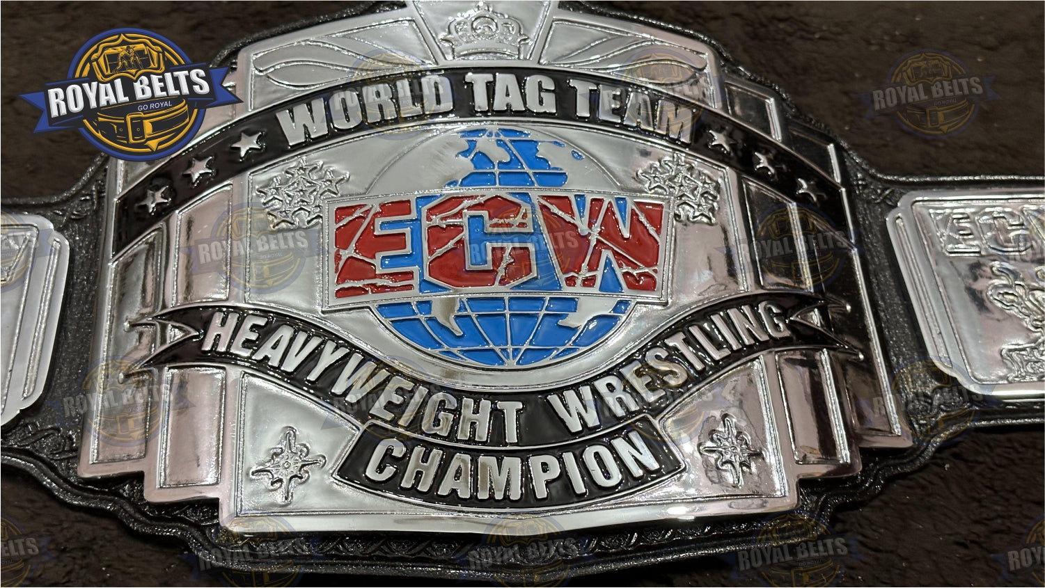 ECW World Tag Team Wrestling Championship Title Zinc Plated