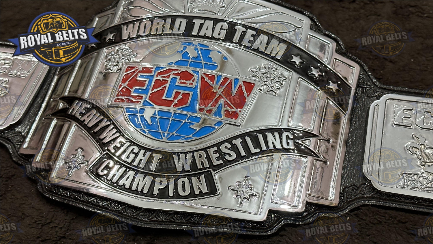 ECW World Tag Team Wrestling Championship Title Zinc Plated