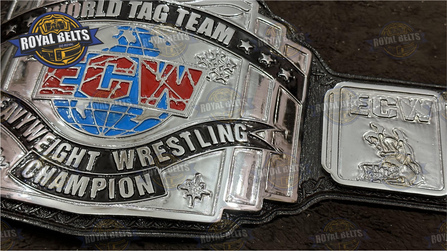 ECW World Tag Team Wrestling Championship Title Zinc Plated