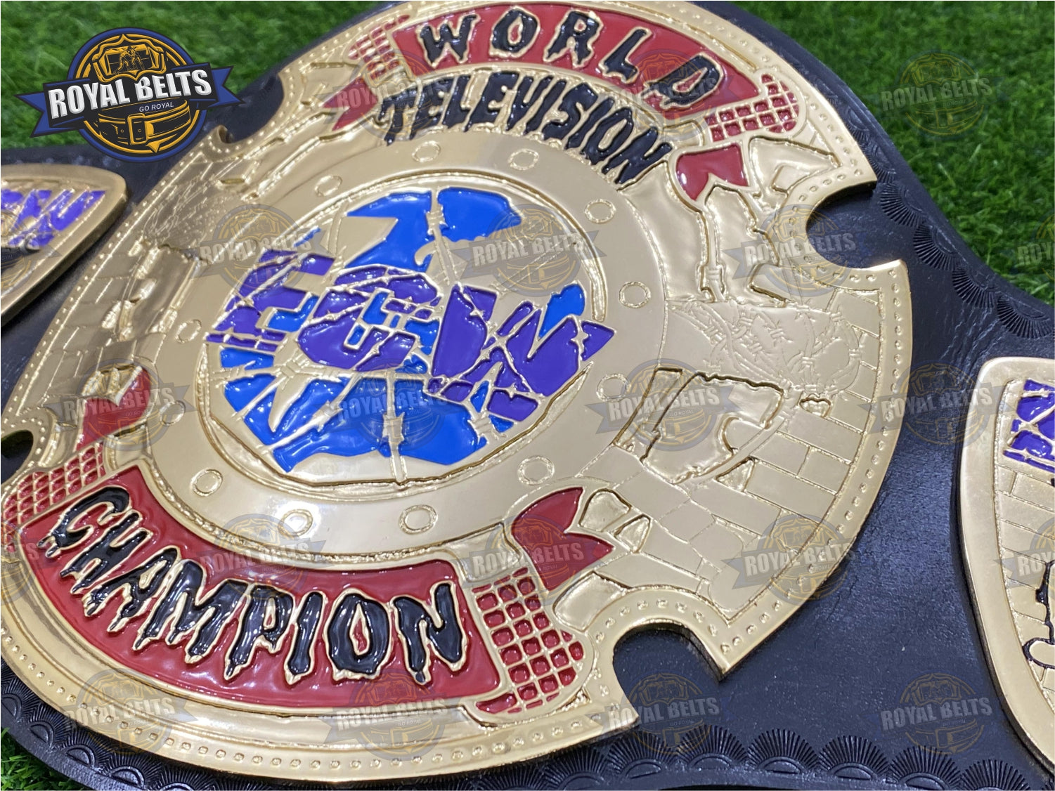 ECW World TV Title Belt zinc plated replica wrestling championship belt Handmade by Royal Belts