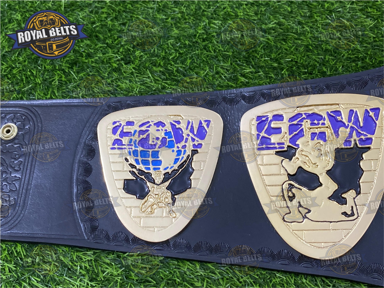 Zinc plated ECW Television Championship Belt full size replica collectible