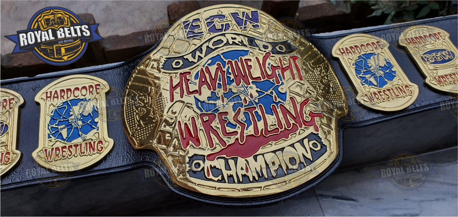 ECW wrestling title belt, authentic ECW championship belt collectible for wrestling fans Crafted by Royal Belts