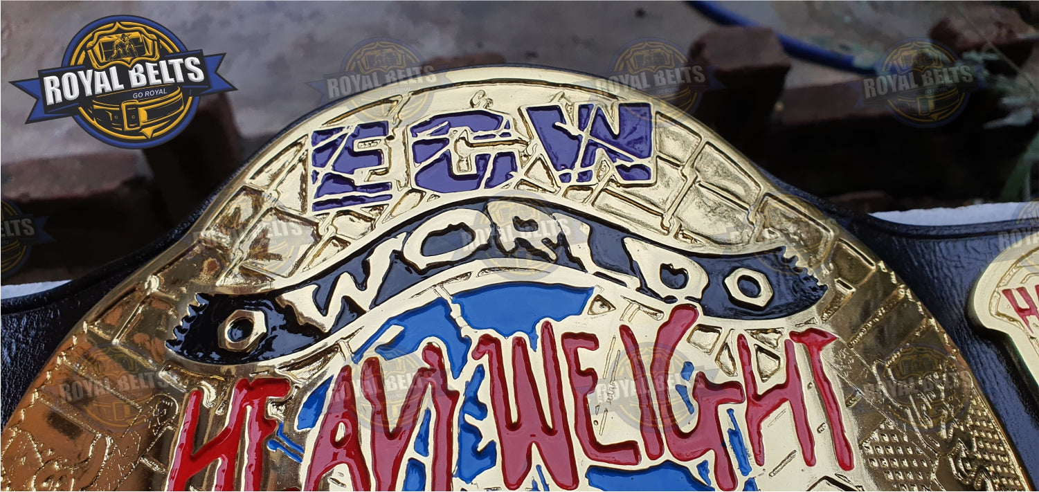 zinc alloy ECW championship belt, full size ECW replica belt adult size
