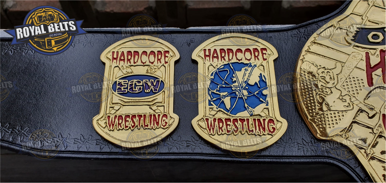 ECW World Heavyweight wrestling collectible, zinc alloy championship belt, ECW replica belt adult size