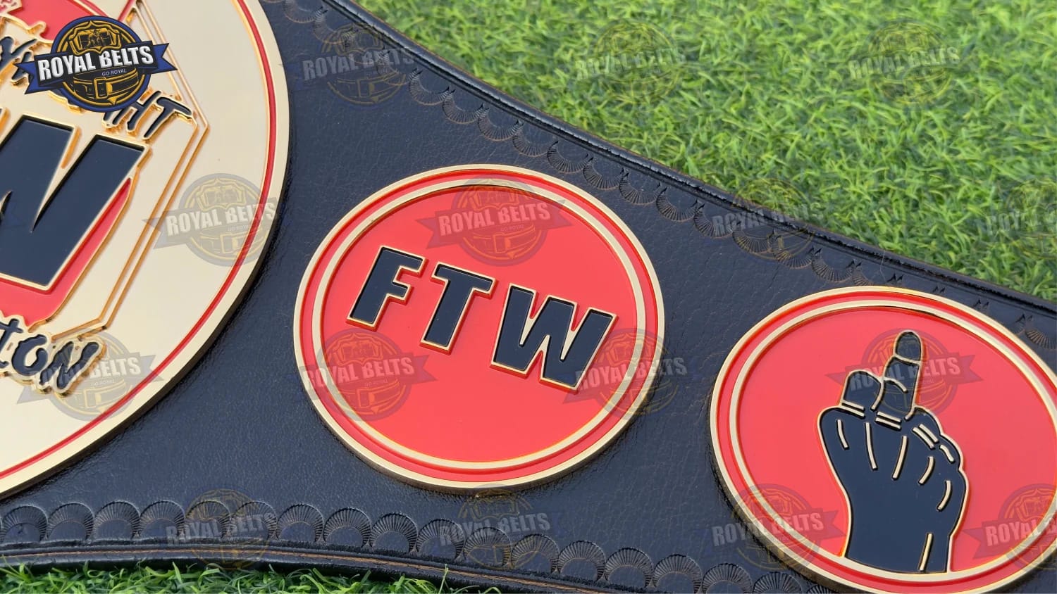 FTW World Heavyweight title belt with polished CNC plates and strong snap system