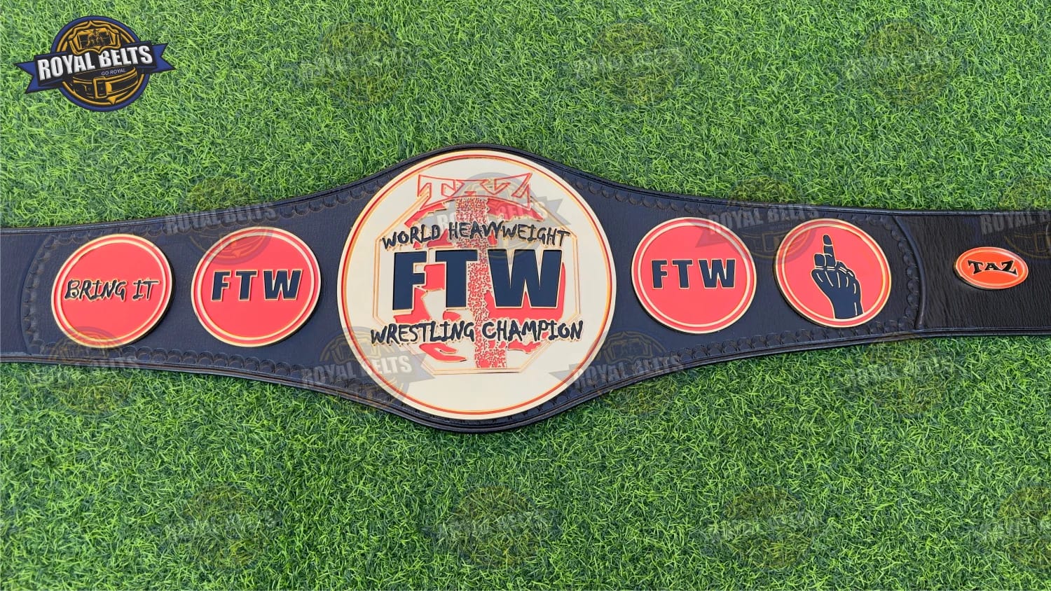 TAZ FTW heavyweight belt crafted using CNC machining and premium stitched leather Made by Royal Belts