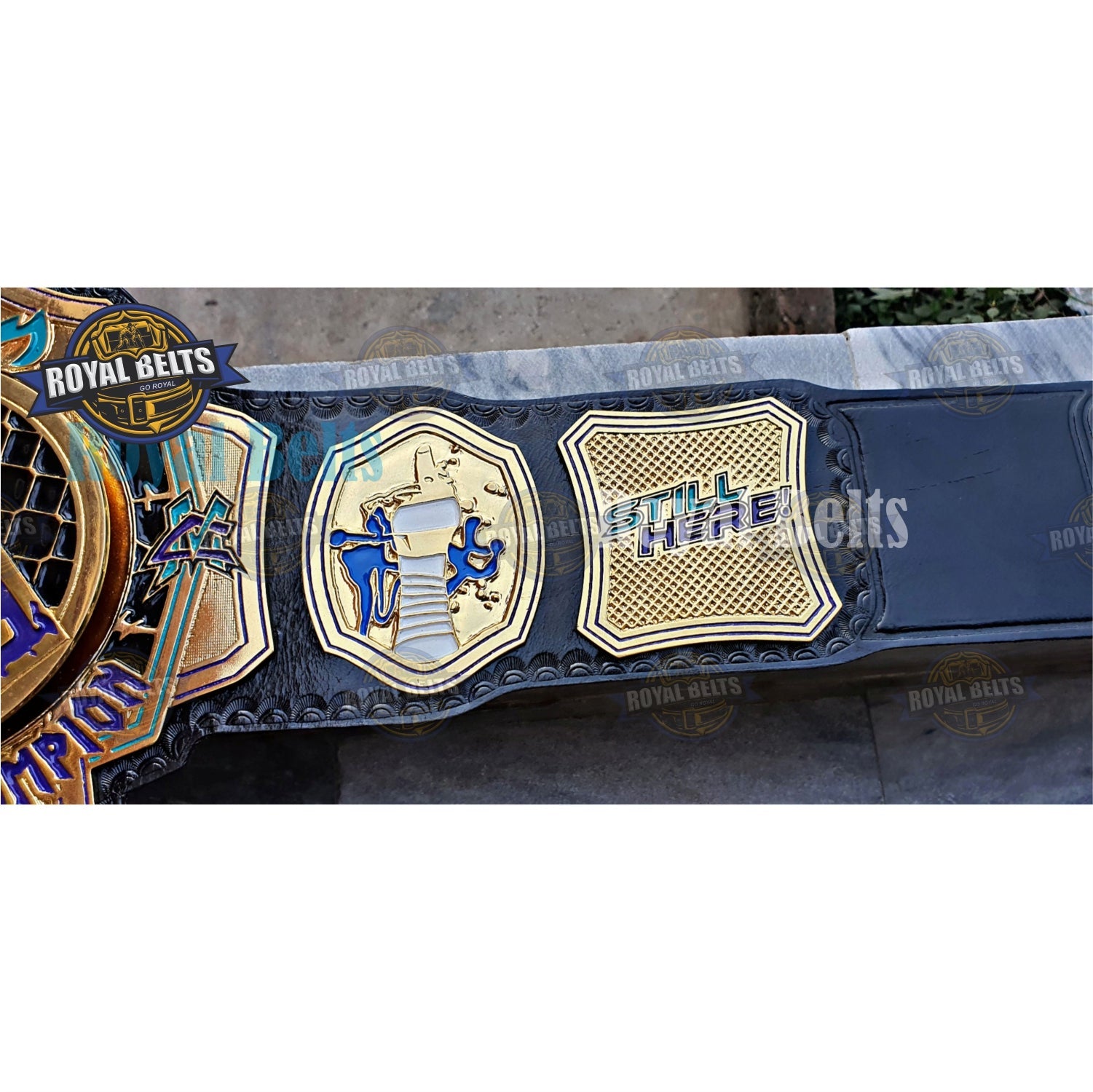 GCW Universal Wrestling Champion Spinner Title Belt Zinc Plated