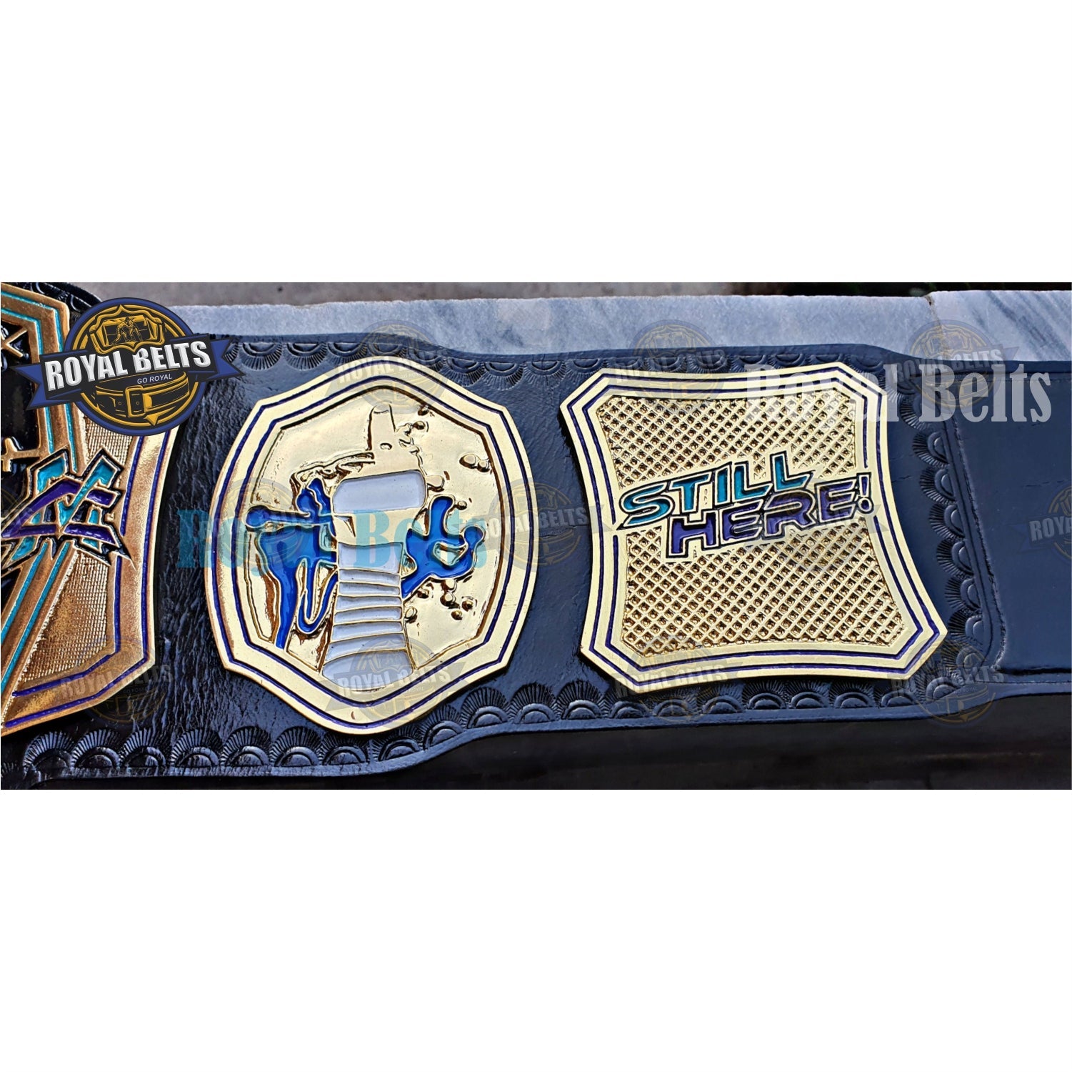 GCW Universal Wrestling Champion Spinner Title Belt Zinc Plated