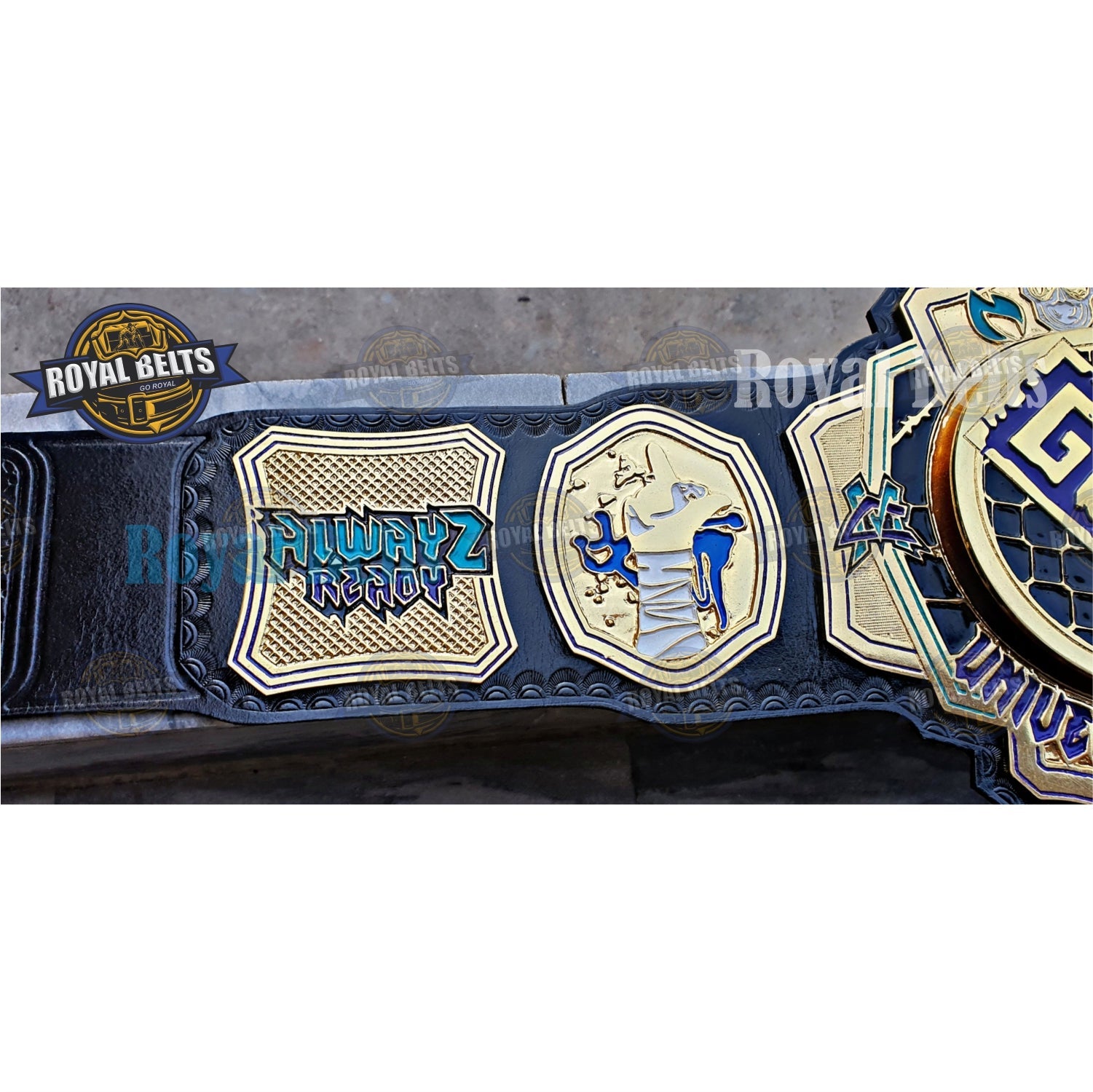 GCW Universal Wrestling Champion Spinner Title Belt Zinc Plated