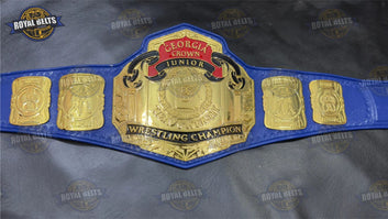 Georgia Crown Junior title belt classic wrestling style Made by Royal Belts