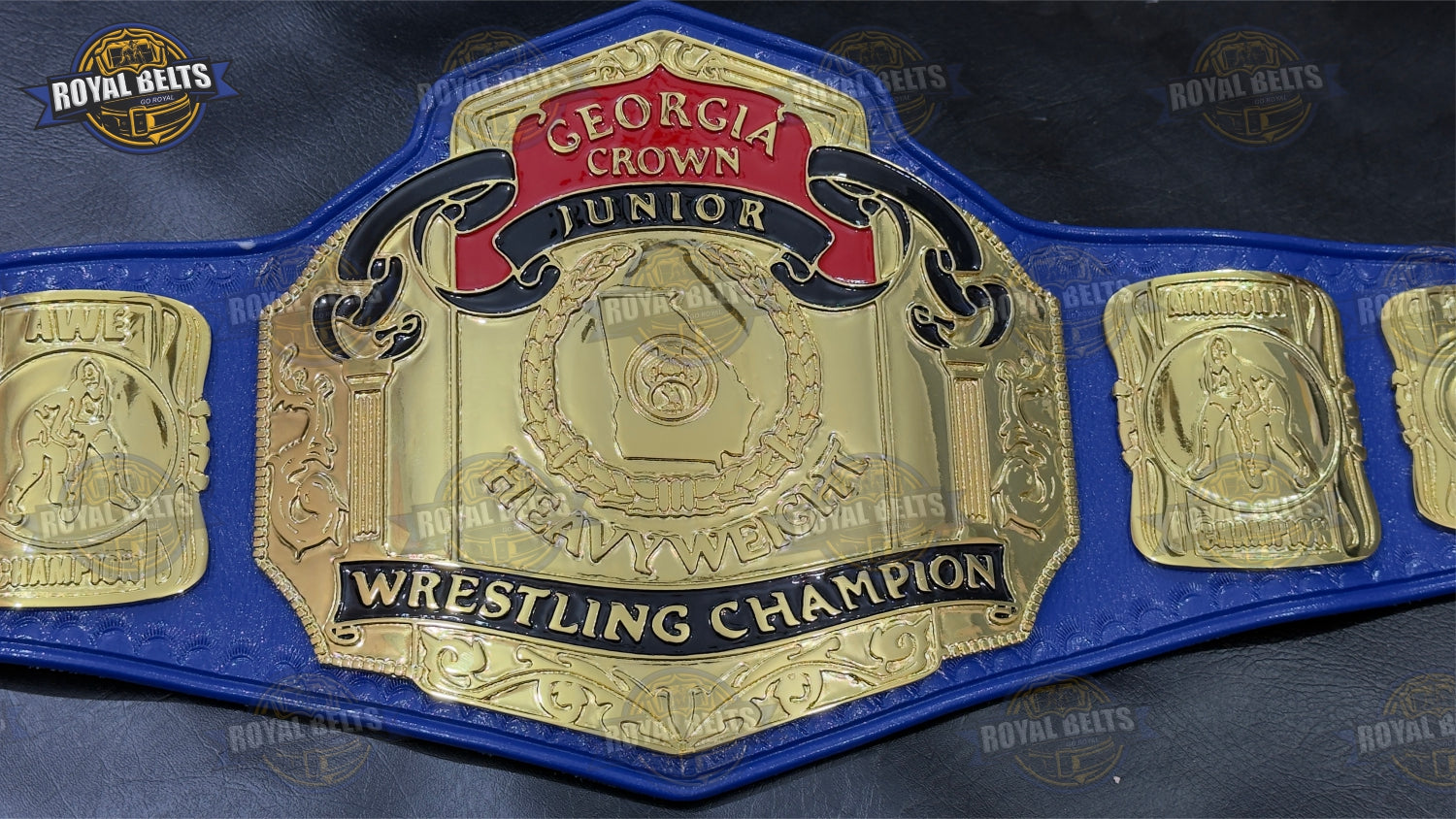 Crown Junior Championship belt display piece Crafted by Royal Belts 