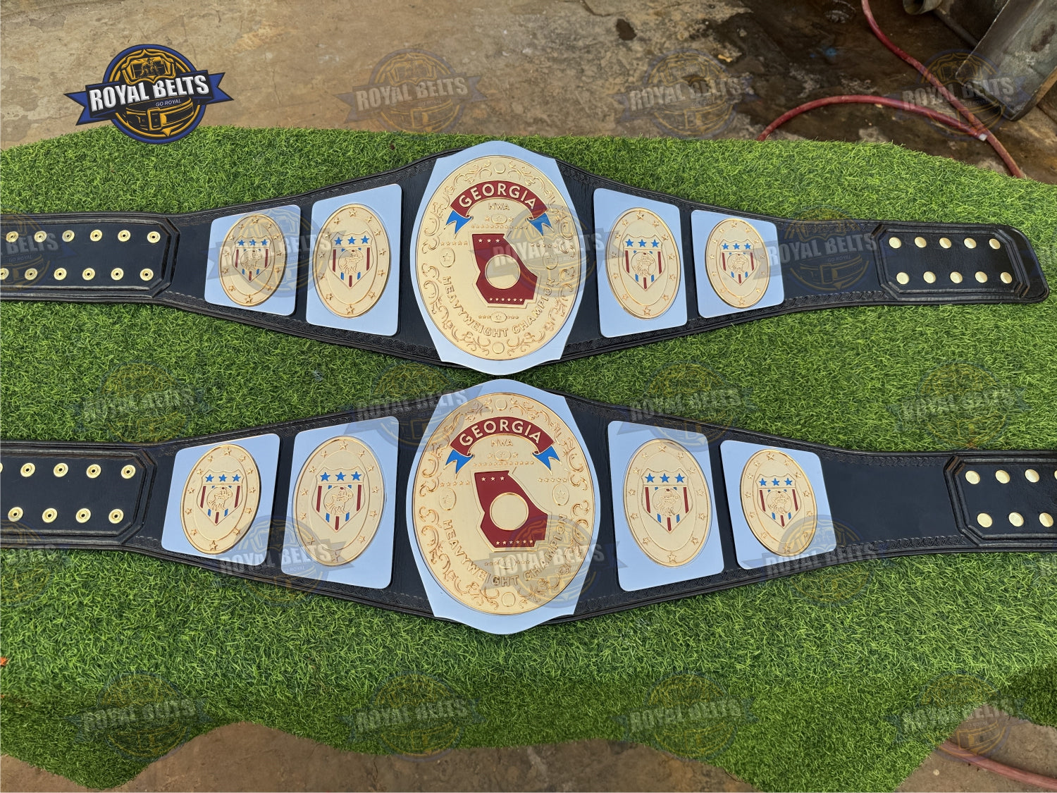 Georgia Heavyweight Championship title belt HD CNC craftsmanship
