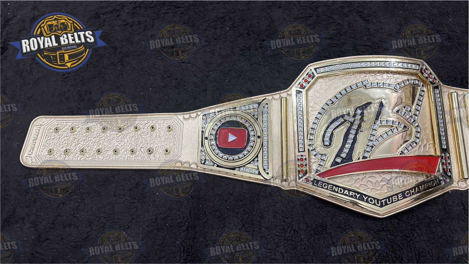 GTS Legendary YouTube Title Belt stacked plated wrestling championship replica