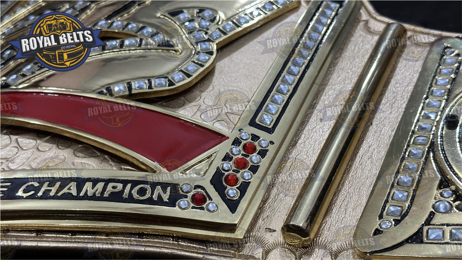GTS Legendary YouTube Title Belt custom logo stacked plated title belt