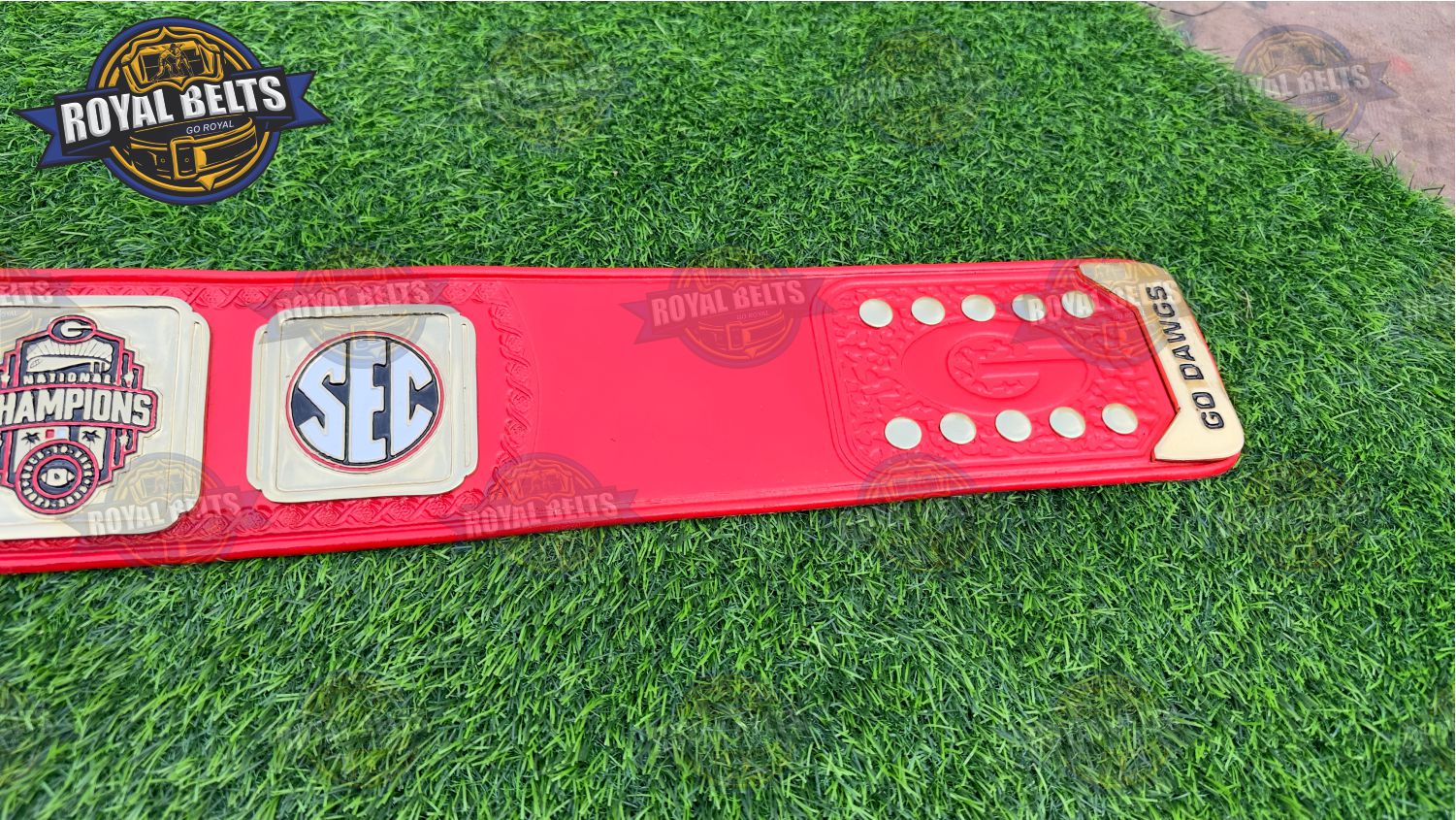Georgia Bulldog Football Title Belt New Logo title belt display edition