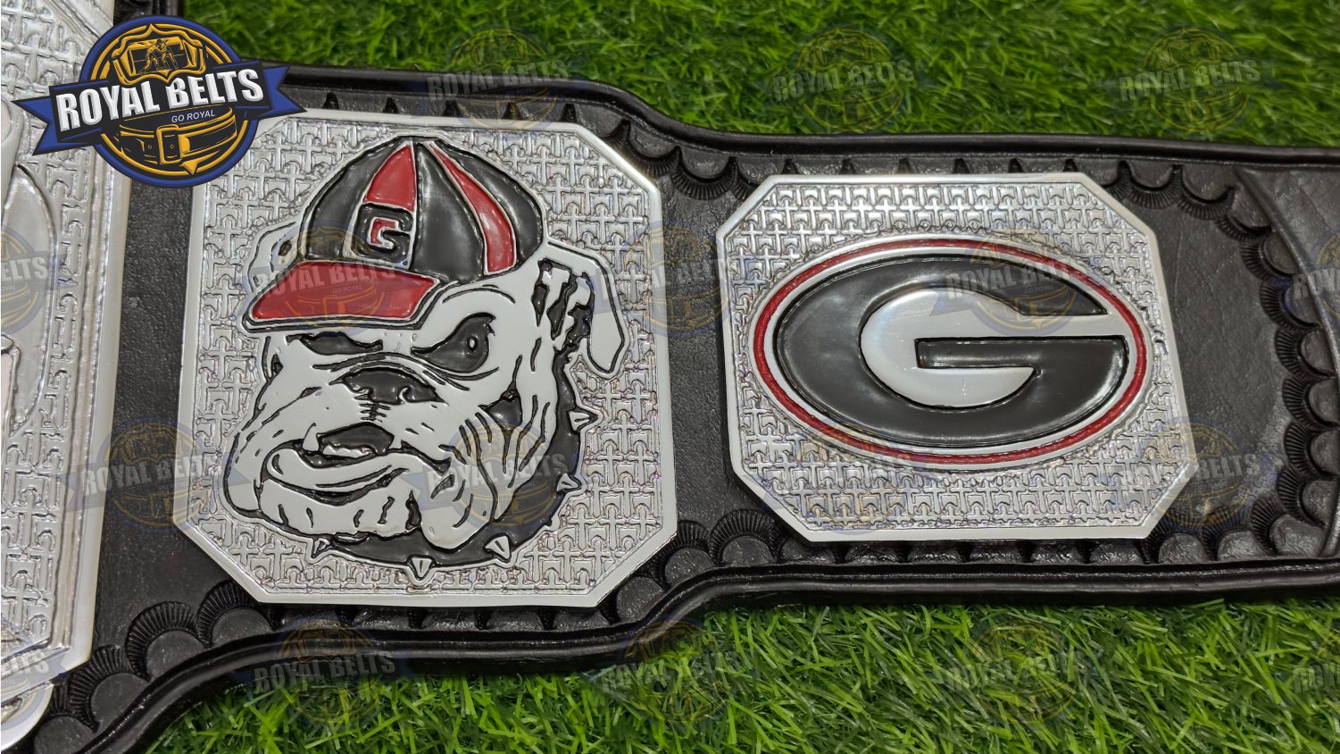 Georgia Bulldog NFL Custom Title Belt New Logo adult football title belt