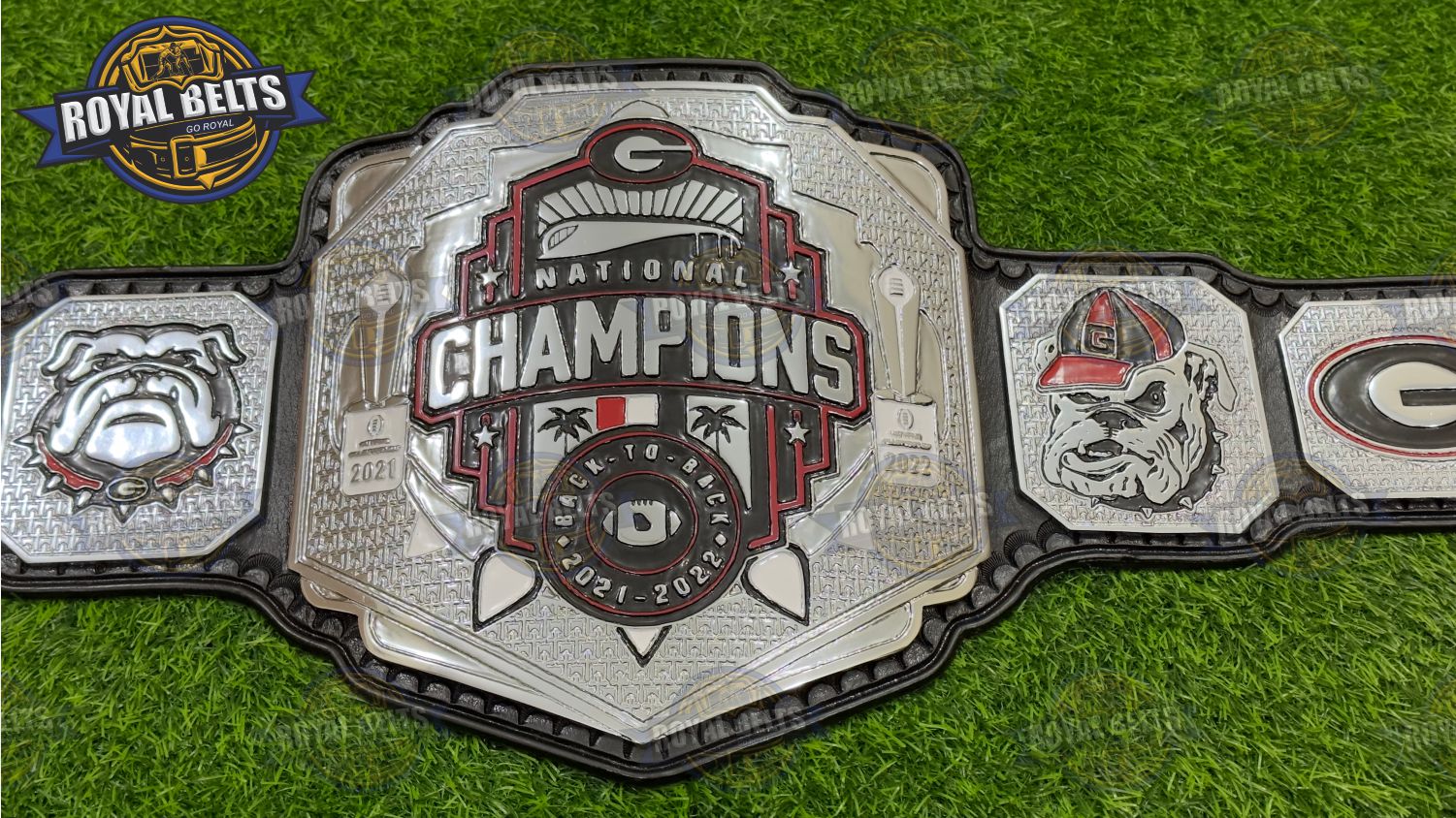 Georgia Bulldog New Logo custom football championship belt
