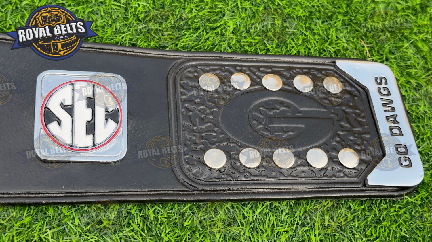 Georgia Bulldog Football Title Belt premium sports memorabilia piece