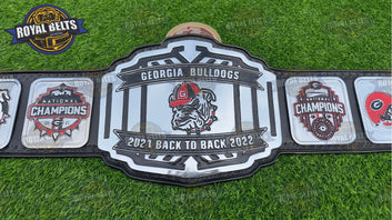 Georgia Bulldog Football National Title Belt premium NCAA style collectible Designed by Royal Belts