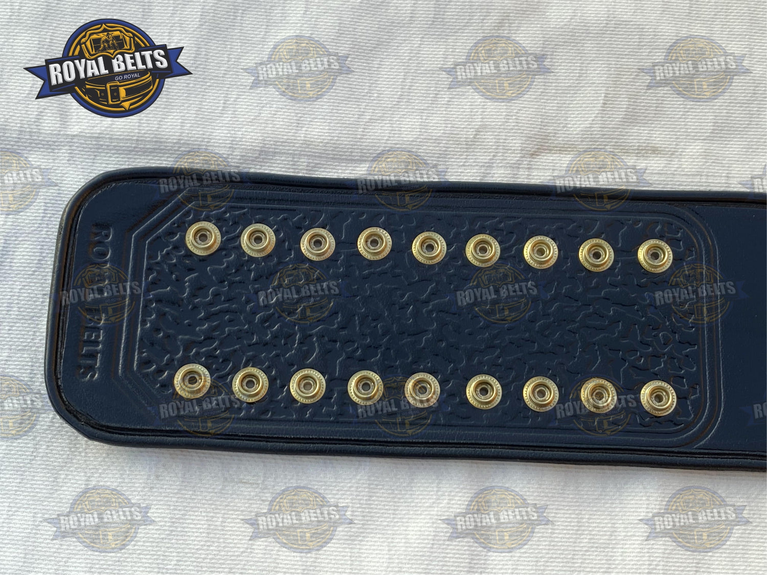 GWF Light Heavyweight Belt, mirror polish plates, precision engraving, snap fasteners