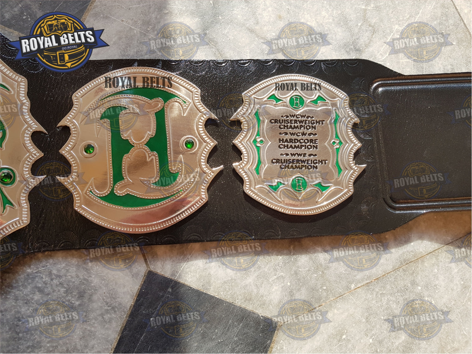 Hurricane Custom Championship Title Belt Brass Plated