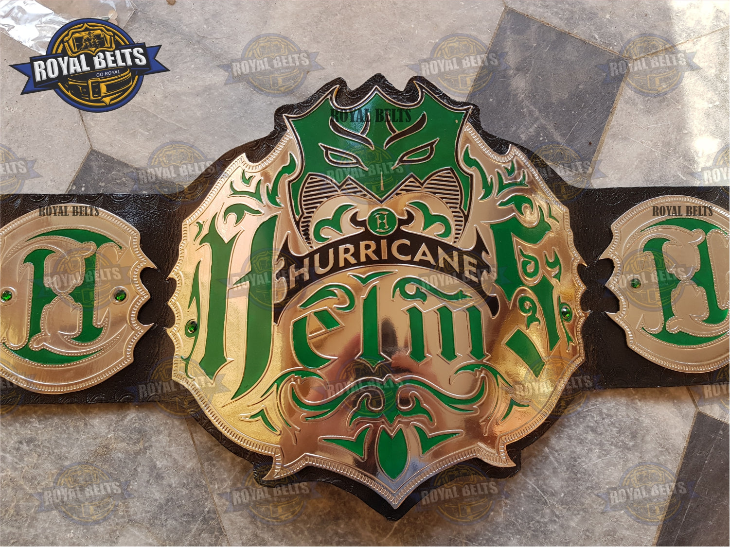 Hurricane Custom Championship Title Belt Brass Plated | Royal Belts ...