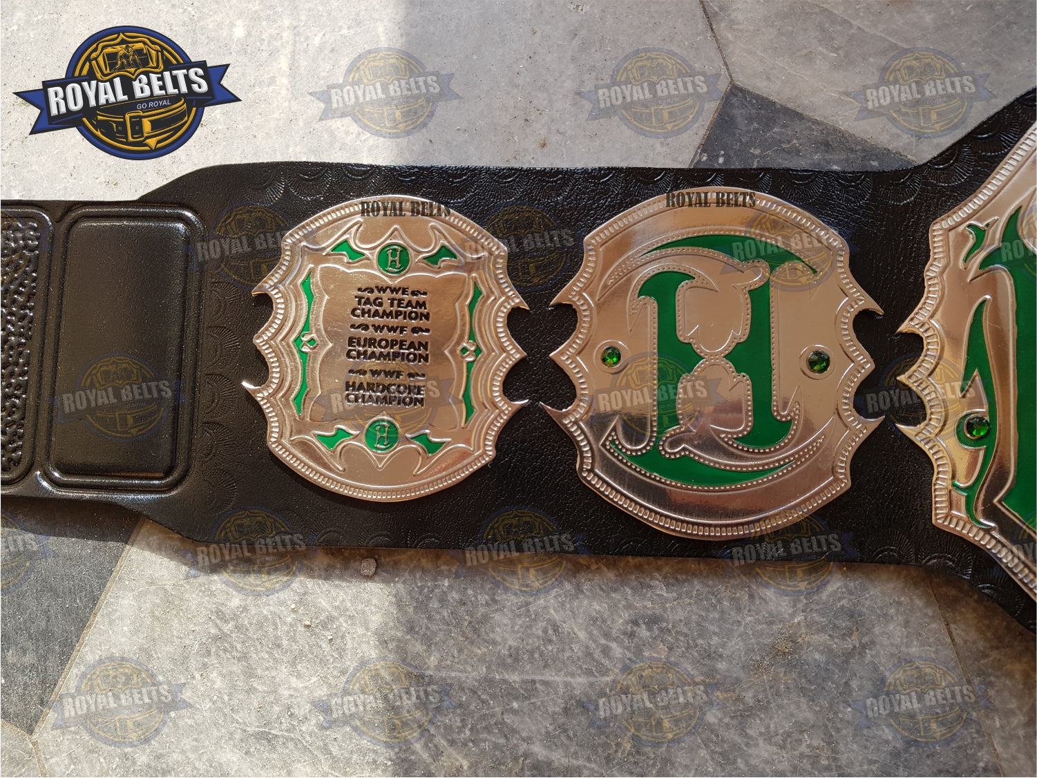 Hurricane Custom Championship Title Belt Brass Plated