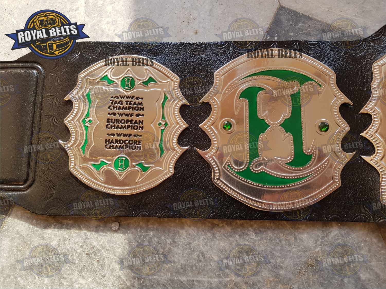 Hurricane Custom Championship Title Belt Brass Plated