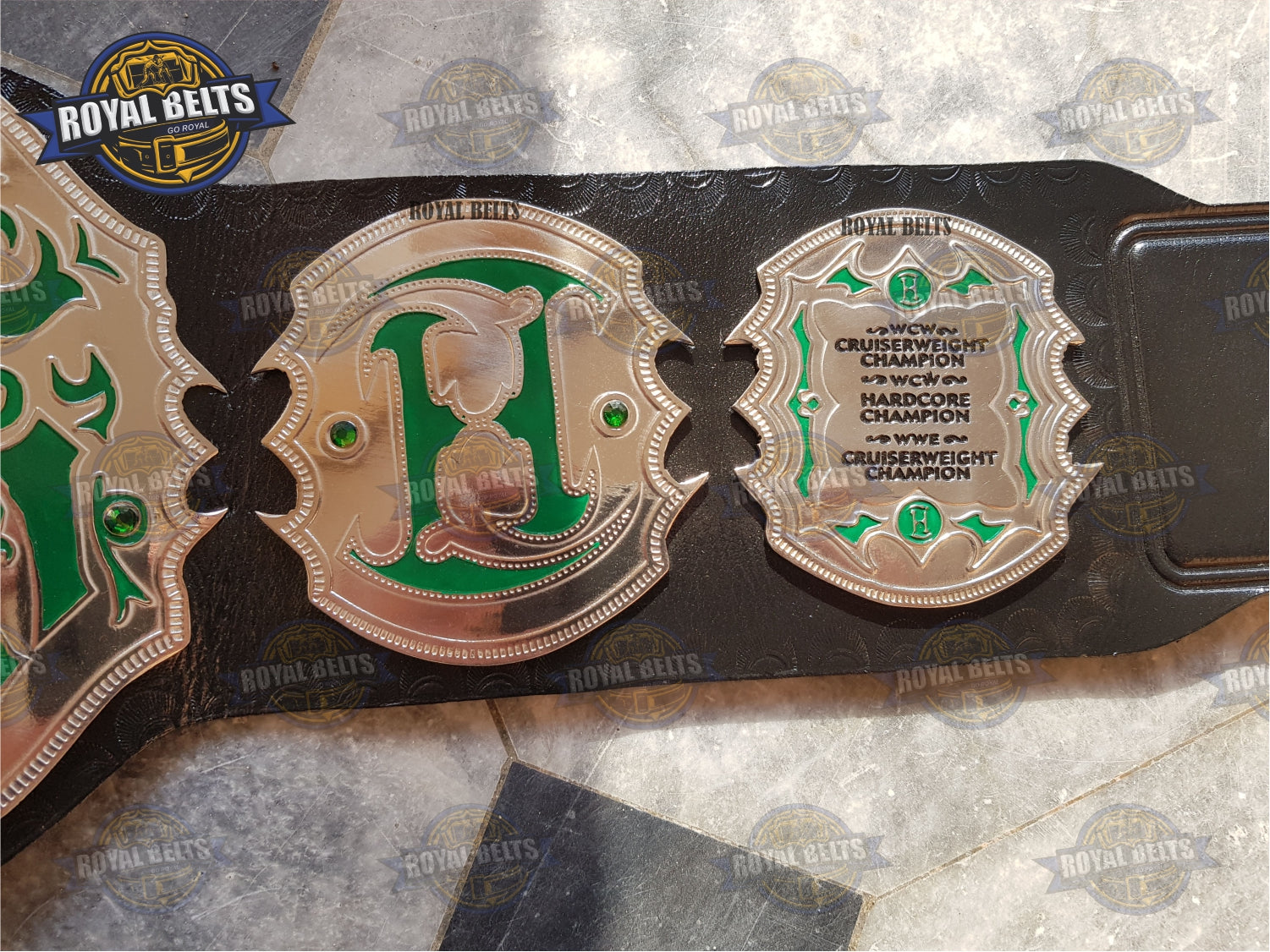 Hurricane Custom Championship Title Belt Brass Plated
