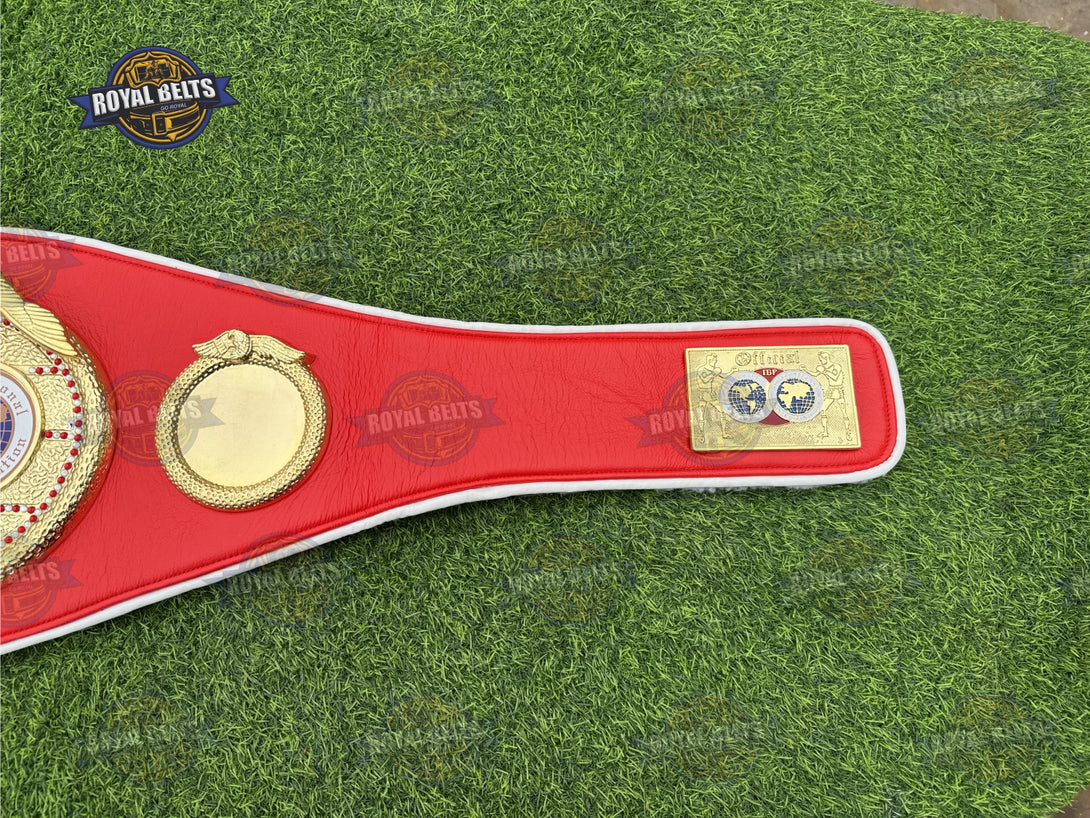 IBF Adult Size Boxing Belt raised globe relief, beveled edges ...
